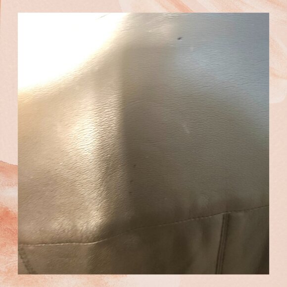 INC Black Ruffle Sleeve Faux Leather Jacket - Picture 9 of 10